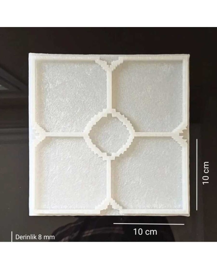 5 Adet 4lü Bardak Altı - Hobi Silikon Kalıbı- Kod: