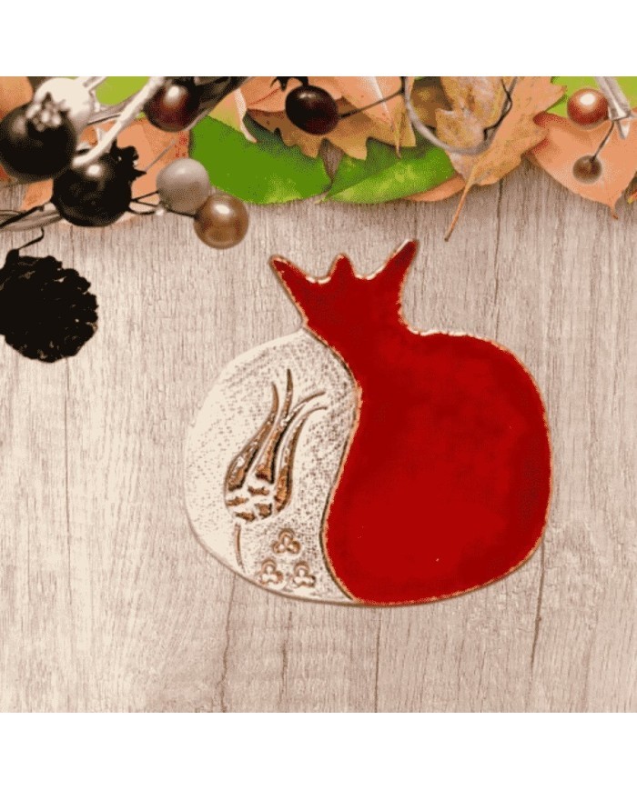 5 Adet Nar Bardak Altı Kalıbı - Hobi Silikon Kalıbı -Kod:Sn32