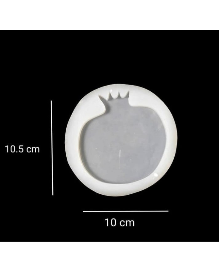 5 Adet Nar Bardak Altı Kalıbı - Hobi Silikon Kalıbı -Kod:Sn32