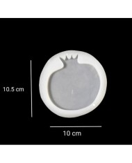 5 Adet Nar Bardak Altı Kalıbı - Hobi Silikon Kalıbı -Kod:Sn32