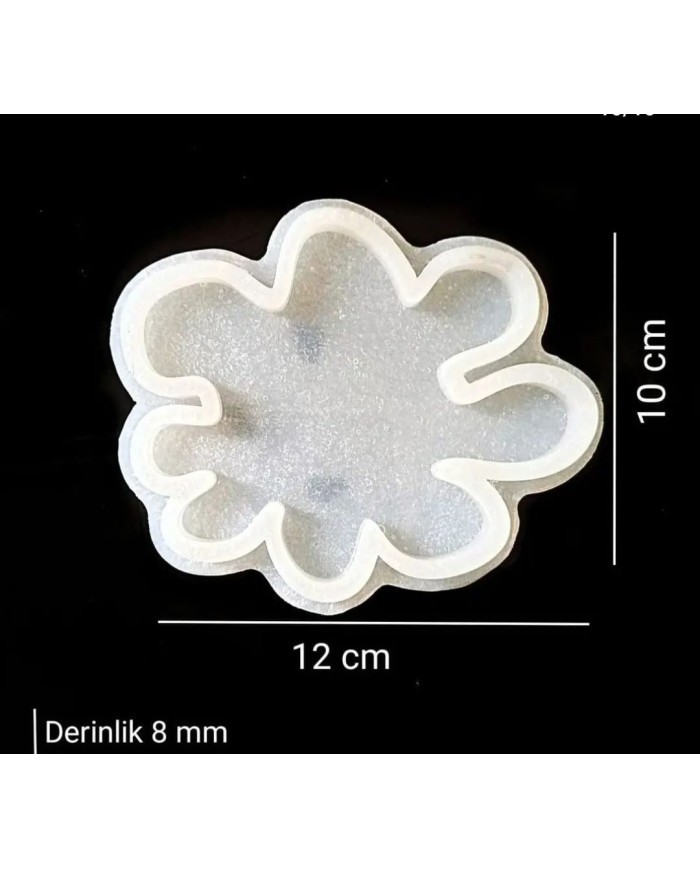 5 Adet 12cm x 10cm - Bulut Kenar Bardak Altı Kalıbı