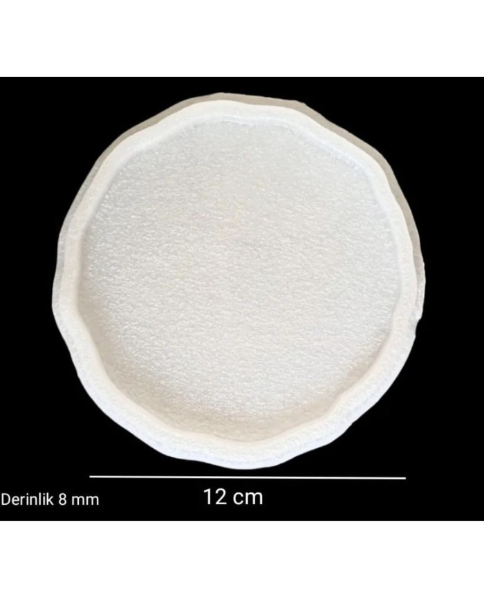 5 Adet 12cm - Kavisli Yuvarlak Bardak Altı Kalıbı