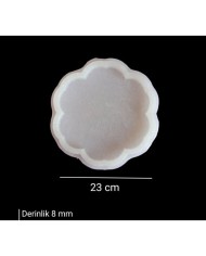 5 Adet 23cm - Çiçek Model Tepsi Kalıbı