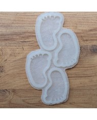 5 Adet Bebek Ayağı Magnet Reçine Epoksi Kalıbı - Kod: 1233