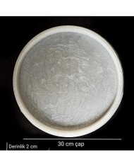 5 Adet 30 Cm Yuvarlak Tepsi - Hobi Silikon Kalıbı SN36 - Kod: