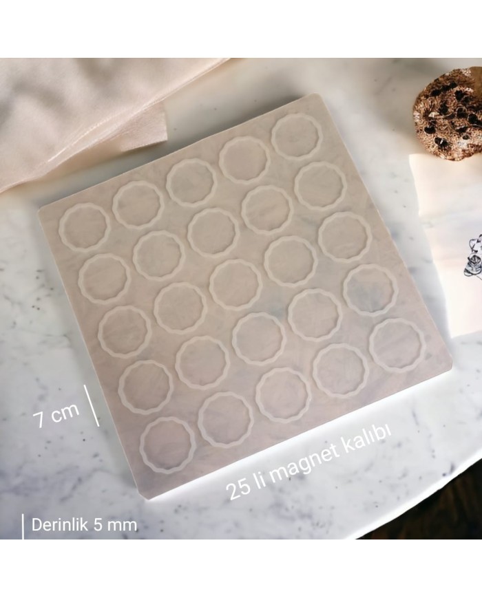 25 Lİ 7CM REÇİNE EPOKSİ MAGNET KALIBI DALGALI MODEL