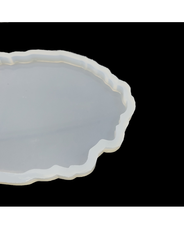 5 Adet Bardak Altı Reçine Epoksi Kalıp - Oval Dalgalı - B16