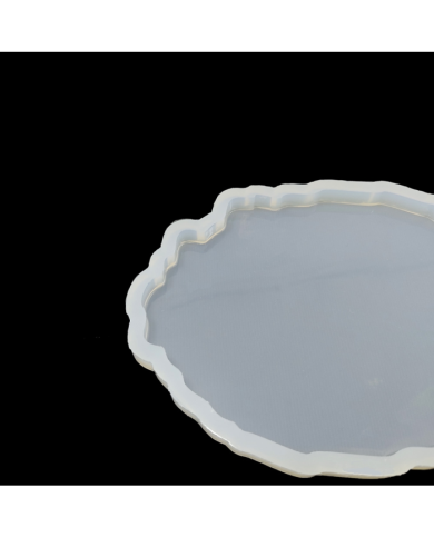 5 Adet Bardak Altı Reçine Epoksi Kalıp - Oval Dalgalı - B16