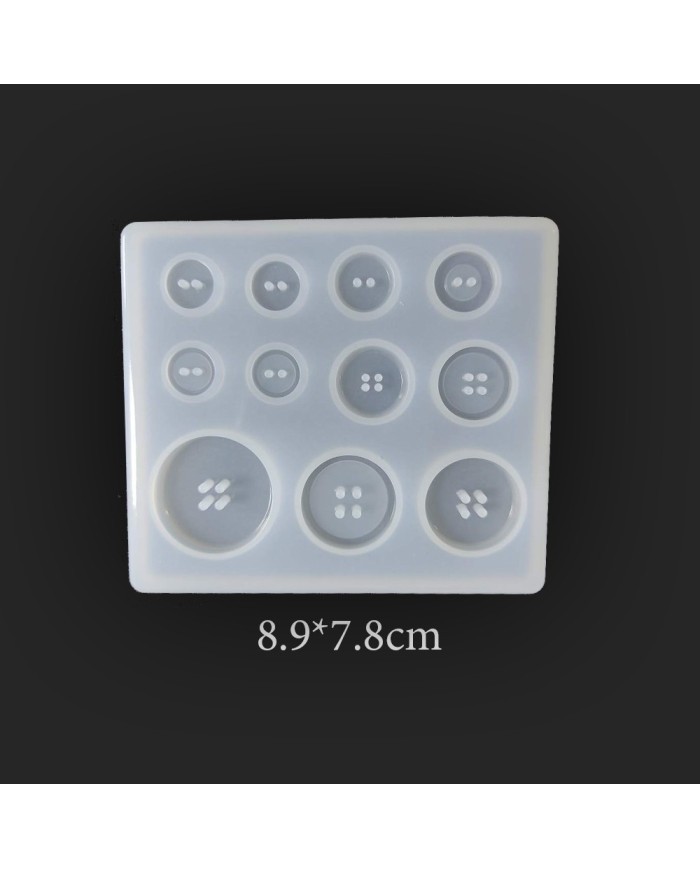 Reçine Epoksi Beton Düğme Silikon Kalıbı -Kod:109