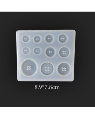 Reçine Epoksi Beton Düğme Silikon Kalıbı -Kod:109