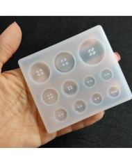 Reçine Epoksi Beton Düğme Silikon Kalıbı -Kod:109