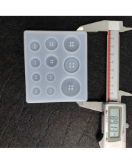 Reçine Epoksi Beton Düğme Silikon Kalıbı -Kod:109