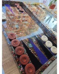 Tavla Silikon Kalıbı - Reçine epoksi Kalıp - 47x24 cm