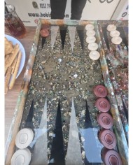 Tavla Silikon Kalıbı - Reçine epoksi Kalıp - 47x24 cm