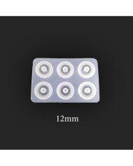 12 mm İnce Yassı Şambala Boncuk Reçine Epoksi Kalıp -Kod:91