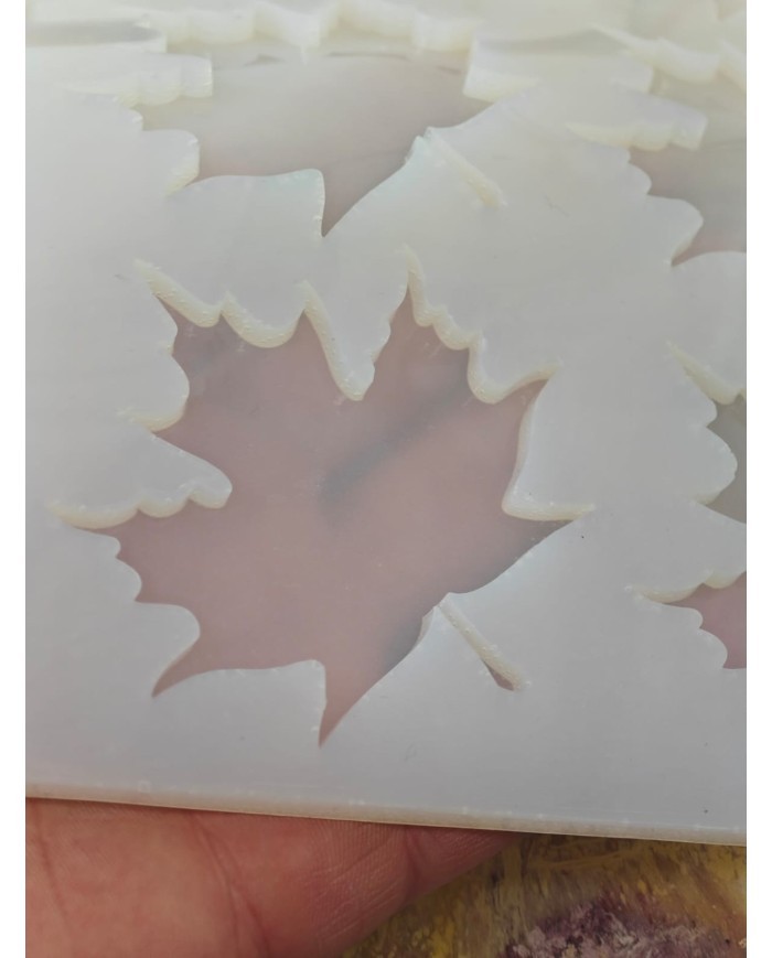 10'lu Epoksi Reçine Silikon Kalıp Çınar Yaprağı Modeli