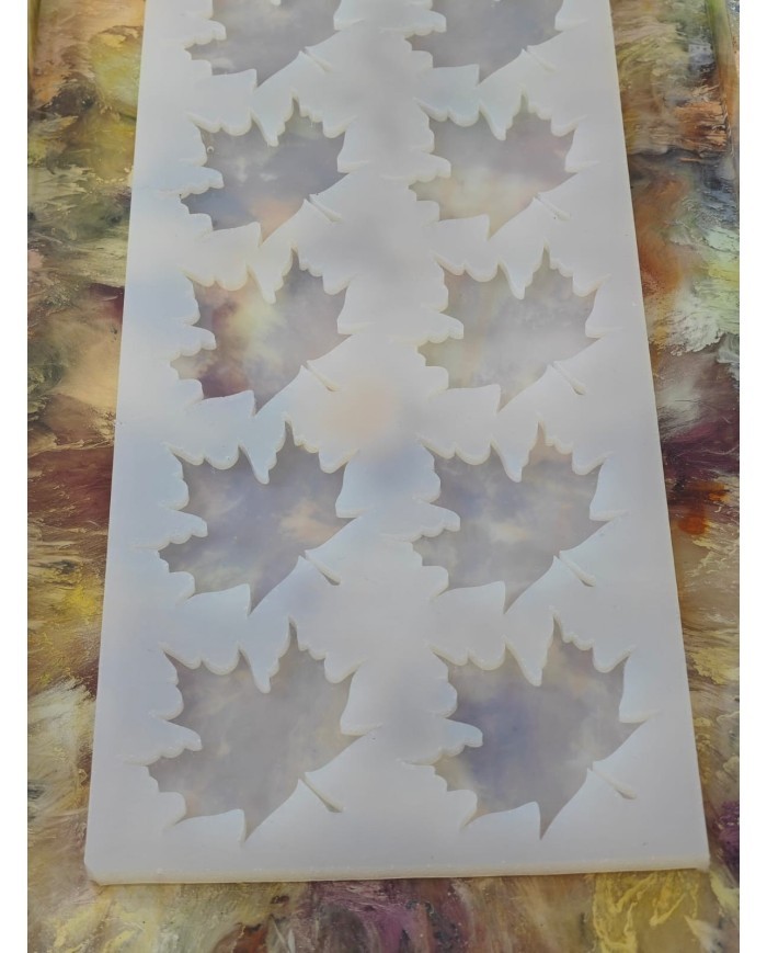 10'lu Epoksi Reçine Silikon Kalıp Çınar Yaprağı Modeli