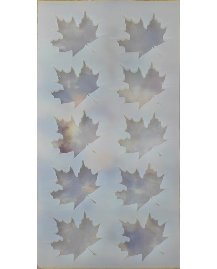 5 Adet 10'lu Epoksi Reçine Silikon Kalıp Çınar Yaprağı Modeli