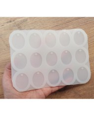 Oval Çoklu Reçine Epoksi Anahtarlık Ve Takı Kalıbı - Kod: SN1242