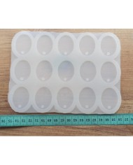 Oval Çoklu Reçine Epoksi Anahtarlık Ve Takı Kalıbı - Kod: SN1242