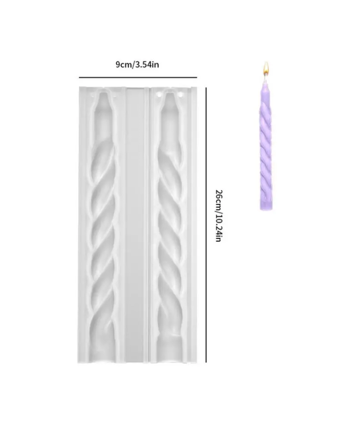 Pimli Örgü Şamdan Mum Kalıbı - Hobi Silikon Kalıbı -Kod:1115