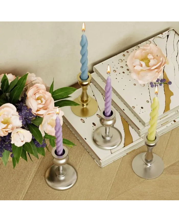 Pimli Örgü Şamdan Mum Kalıbı - Hobi Silikon Kalıbı -Kod:1115