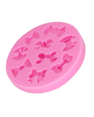 Silikon  Mum Kalıbı - 3D Papyon Şeklinde, Kek, Çikolata Silikon Kalıbı - Kod:1127