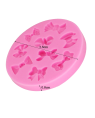 Silikon  Mum Kalıbı - 3D Papyon Şeklinde, Kek, Çikolata Silikon Kalıbı - Kod:1127