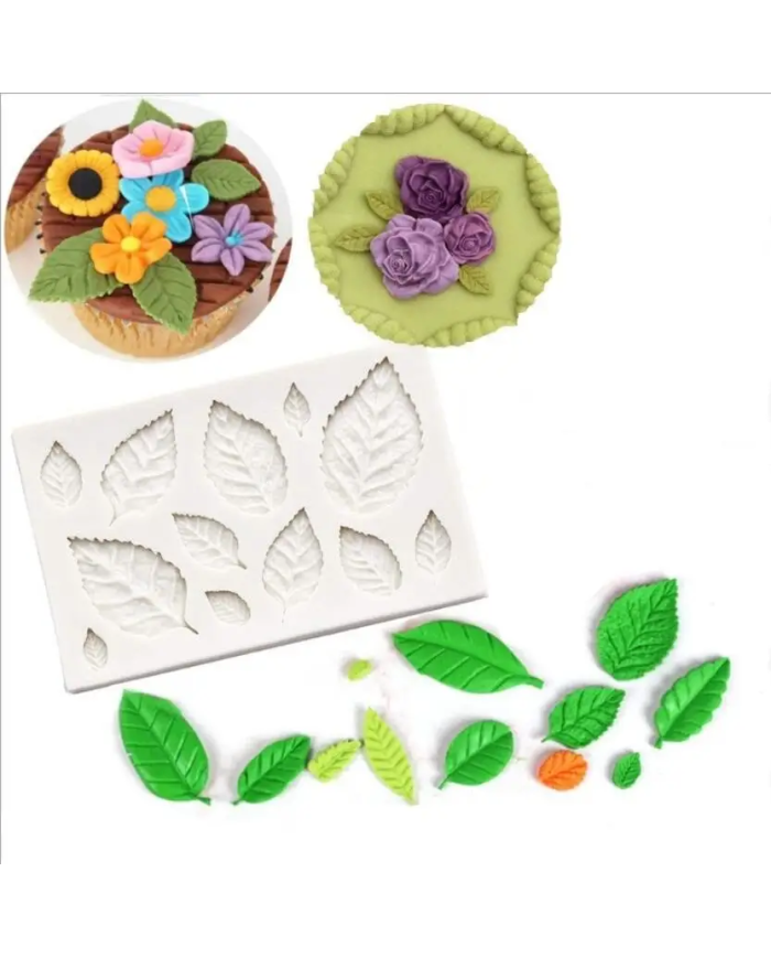 Yaprak Silikon Kalıp - Hobi Silikon Kalıbı -Kod:1129