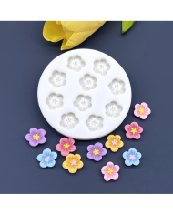Mini Çiçek Silikon Reçine Epoksi Silikon Kalıbı - Kod:1132