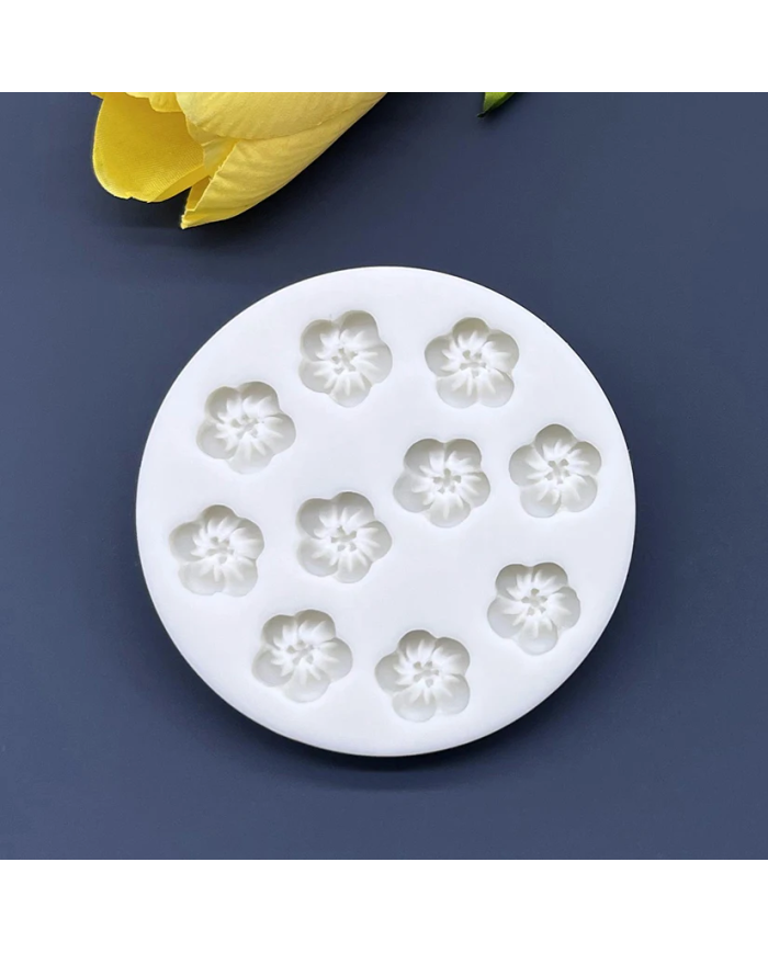 Mini Çiçek Silikon Reçine Epoksi Silikon Kalıbı - Kod:1132