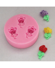 Mini Çiçek Desenli Silikon Kalıp - Hobi Silikon Kalıbı -Kod:1137