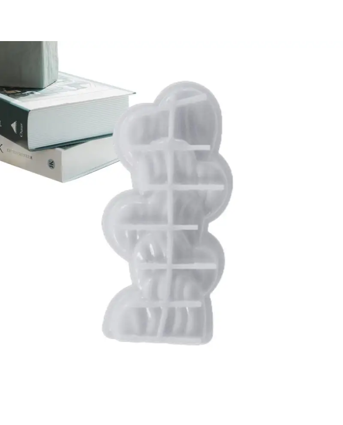 Dalgalı Kalp Modeli  Mum Hobi Silikon Kalıbı - Kod: 1153