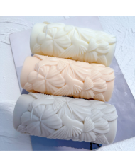 Silindir Çiçekli Kuş Mum Hobi Silikon Kalıbı - Kod: 1149