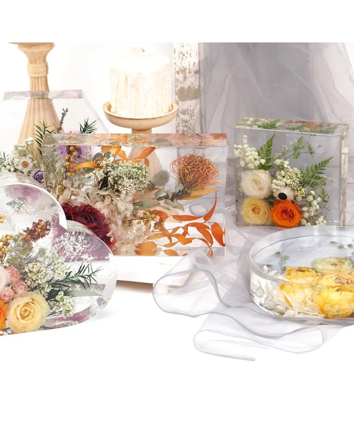 Geometri Büyük Küp Reçine Epoksi Hobi Silikon Kalıbı - Kod:1040