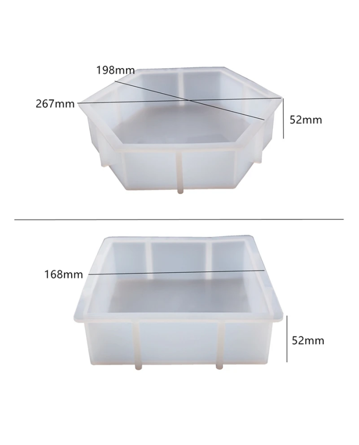 Geometri Büyük Küp Reçine Epoksi Hobi Silikon Kalıbı - Kod:1040