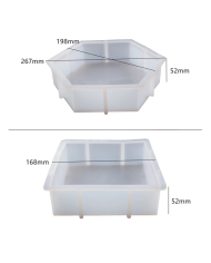 Geometri Büyük Küp Reçine Epoksi Hobi Silikon Kalıbı - Kod:1040