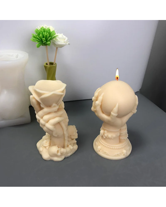 3D Daire El Şekli Reçine Epoksi Hobi Silikon Kalıbı - Kod:1106