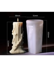 Avrupa Dantel Desen Silindir Mum Kalıbı Kod:1181