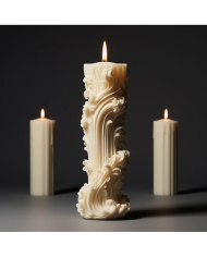 Avrupa Dantel Desen Silindir Mum Kalıbı Kod:1181