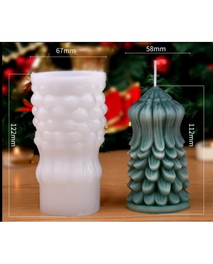 Heykel Desen Silindir Mum Kalıbı Kod:1174