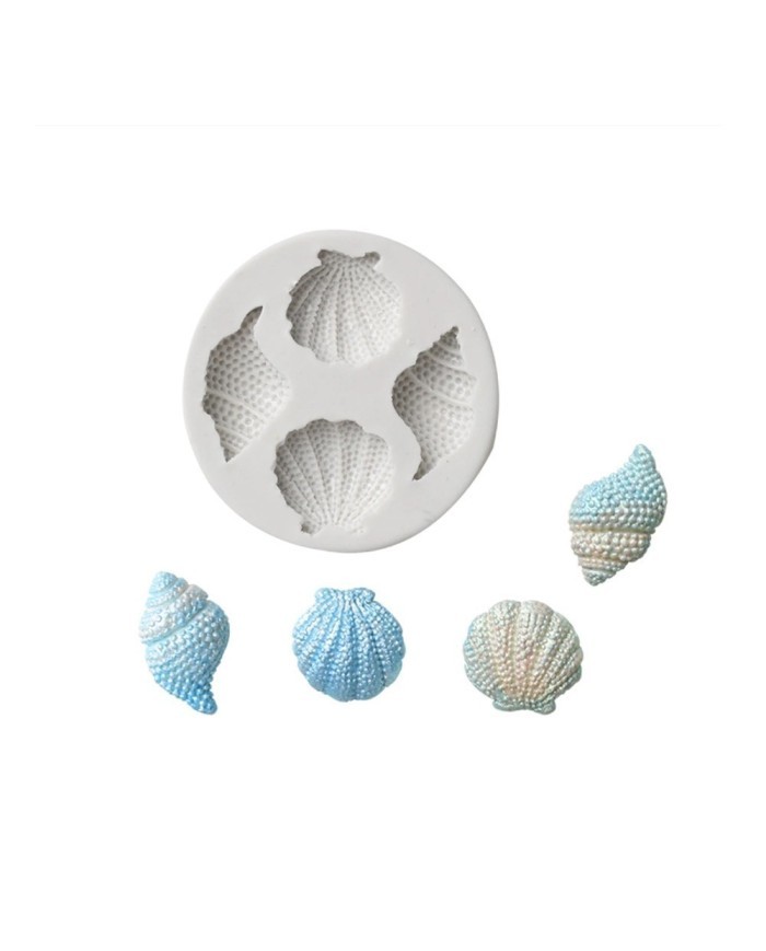 Reçine Epoksi,Mum,Sabun ve Beton Deniz Kabuğu Kalıbı -Kod:34