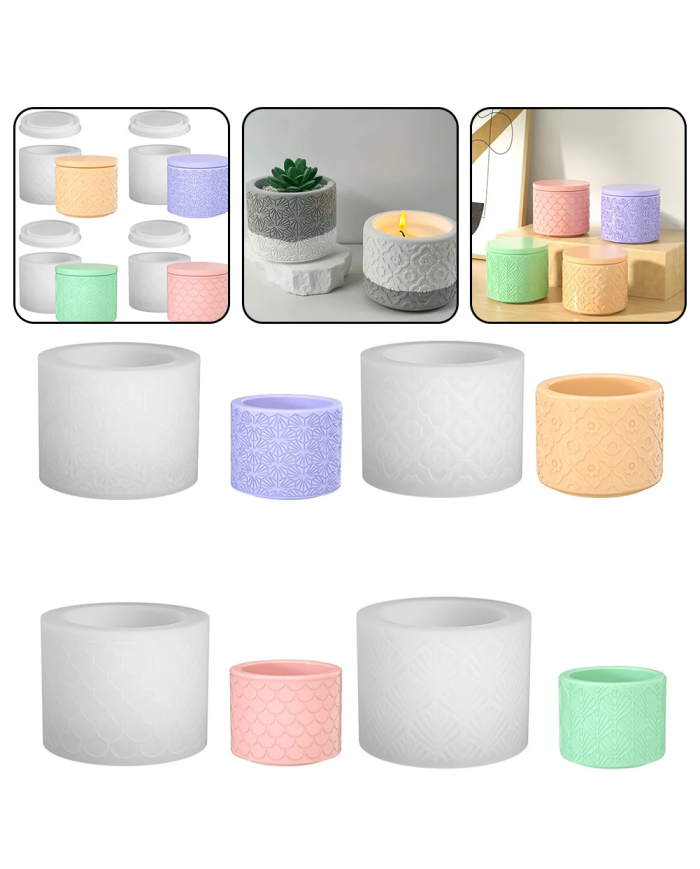 Balık Sırtı Model Saksı Kalıbı - Reçine Epoksi Hobi Silikon Mum Kalıbı - Kod:1199