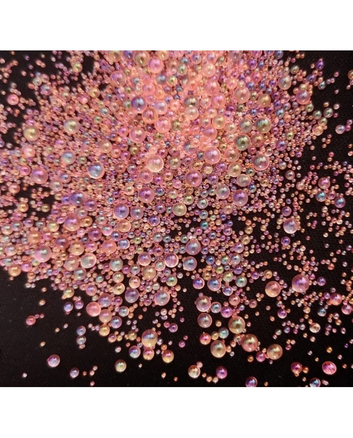 Somon Rengi Uçan Baloncuk Cam Boncuk Deliksiz 10 Gr