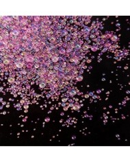 Pembe Rengi Uçan Baloncuk Cam Boncuk Deliksiz 10 Gr