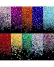 Mor Renk Uçan Baloncuk Cam Boncuk Deliksiz 10 Gr