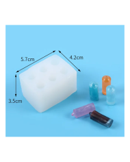 6 lı Kore Tarzı Mum Kalıbı - Hobi Silikon Kalıbı - Kod: 1201