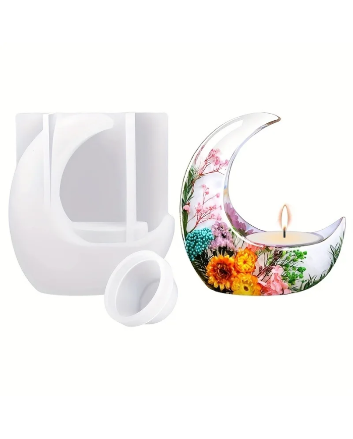 Ay Şekli Epoksi Reçine Silikon Kalıp Kod:1204