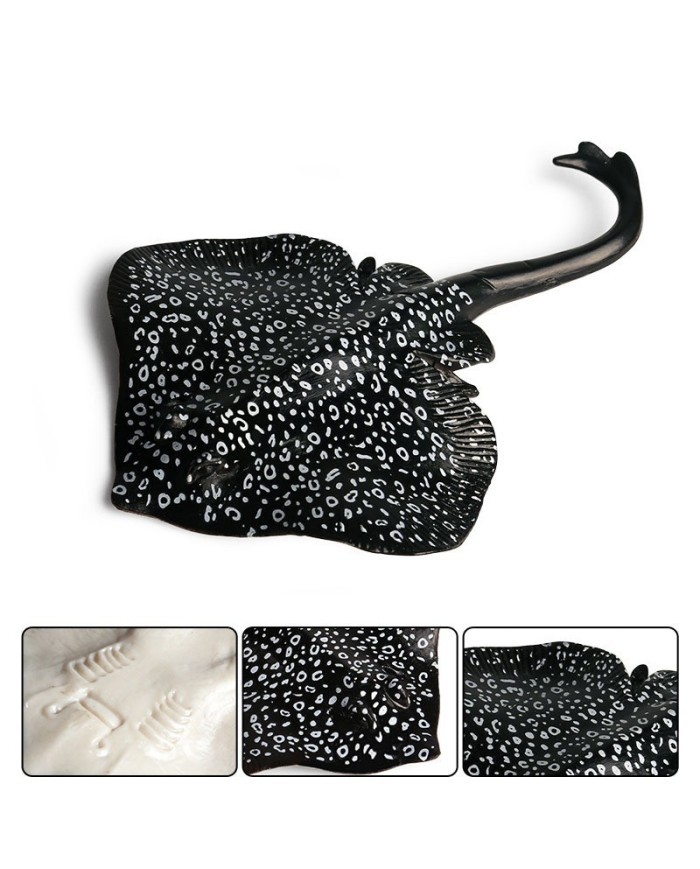 Yapay Siyah Vatoz Balığı Beyaz Benekli