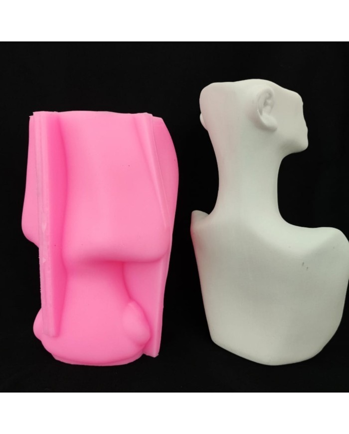 İskandinav İnsan Vazo Dekoratif Beton Kalıbı - Hobi Silikon Kalıbı -Kod:1064B